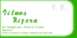 vilmos mizera business card